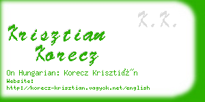 krisztian korecz business card